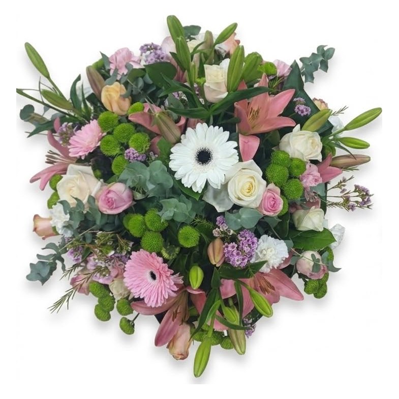 Lys roses & gerbera blanc
